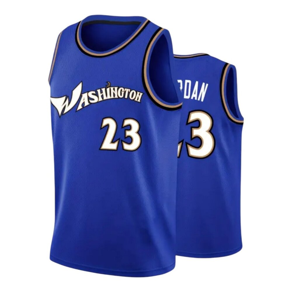 Washington Wizards Michael Jordan #23 Basketball Jersey Blue Stitched